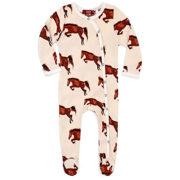 Natural Horse Footed Romper