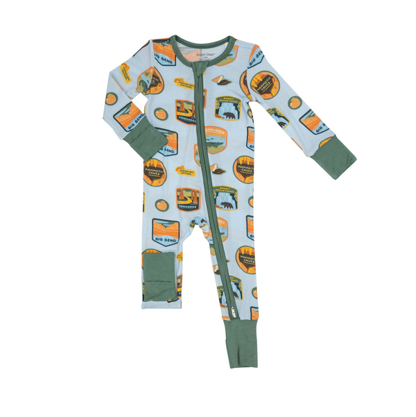 Bamboo Zip Romper - National Parks Patches Southeast