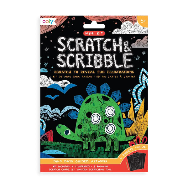 Ooly Dino Days Scratch & Scribble Mini Art Kit