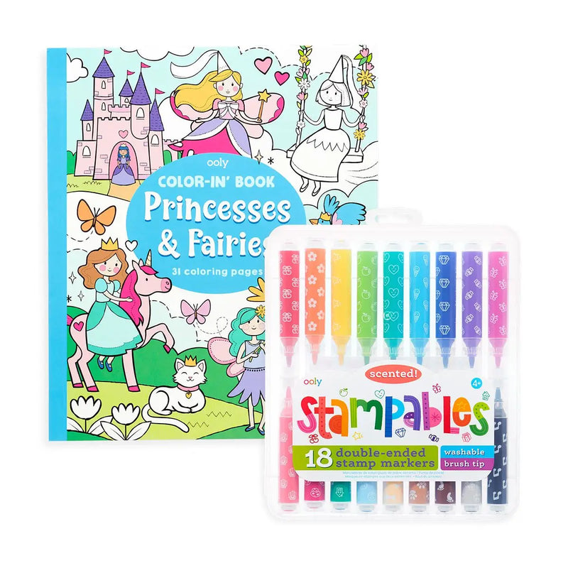 Ooly Princess & Fairies Stampables Coloring Set