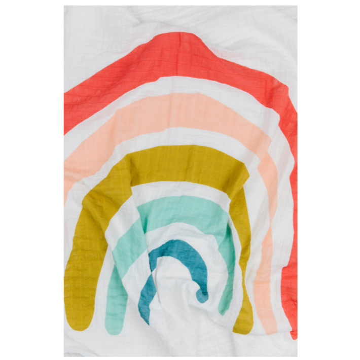 Rainbow Muslin Swaddle Blanket
