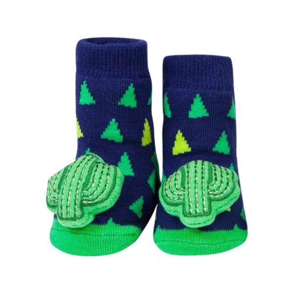 Rattle Socks - Navy Cactus