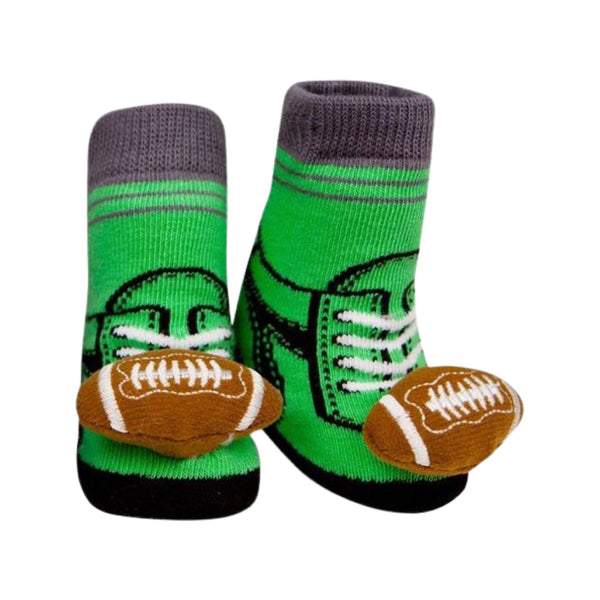 Football Rattle Socks - Green
